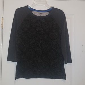 Carbon 3/4 sleeve t shirt